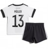 Baby Fußballbekleidung Deutschland Thomas Muller #13 Heimtrikot WM 2022 Kurzarm (+ kurze hosen)